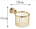 Gold Crystal Toilet Roll Holder #20247