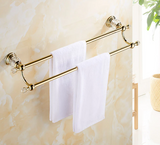 Gold Crystal Double Towel Rail #20249