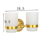 Shiny Gold Double Toothbrush Holder #20242