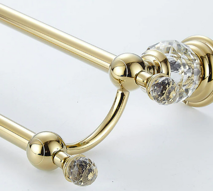 Gold Crystal Double Towel Rail #20249