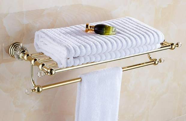 Gold Crystal Towel Rack #20250