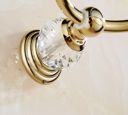Gold Crystal Towel Ring #20245