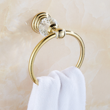 Gold Crystal Towel Ring #20245