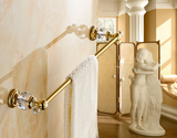 Gold Crystal Single Towel Rail #20251