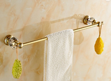 Gold Crystal Single Towel Rail #20251