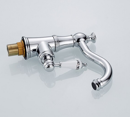 Chrome Basin Mixer Crystal #202545