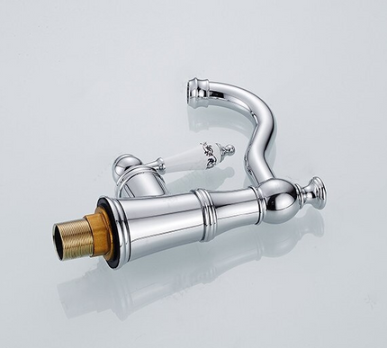 Chrome Basin Mixer Crystal #202545
