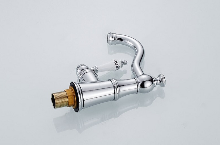 Chrome Basin Mixer Crystal #202545