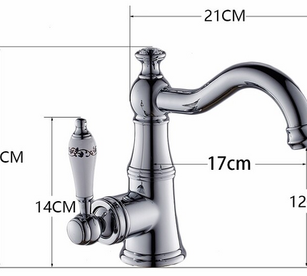 Chrome Basin Mixer Crystal #202545
