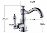 Chrome Basin Mixer Crystal #202545