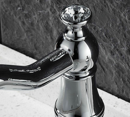 Chrome Basin Mixer Crystal #202545