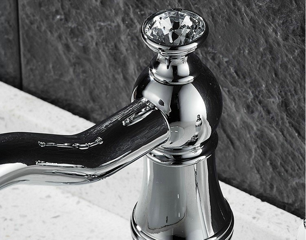 Chrome Basin Mixer Crystal #202545