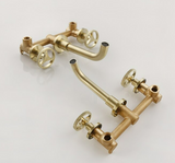 Brushed Gold Steampunk Mixer Three Hole #20226