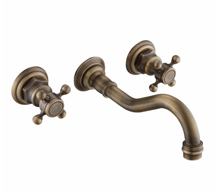 Brass Wall Mount Mixer 3 Piece #201747