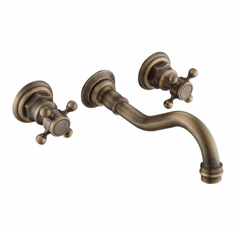 Brass Wall Mount Mixer 3 Piece #201747