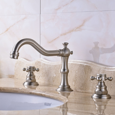 Brushed Nickel Antique 3 Hole Mixer #201730
