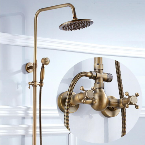 Wall Mounted Brass Shower With Hand Shower #201725
