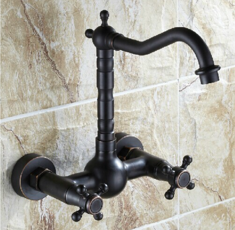 Oil Rubbed Antique Wall Mount Basin Mixer #201743