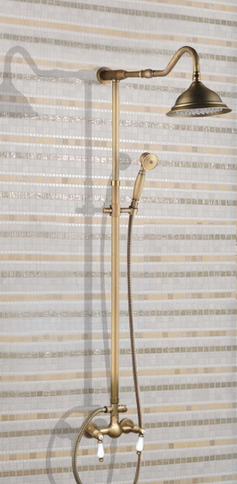 Wall Mounted Brass Shower with Ceramic Handle #201746