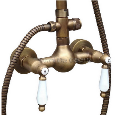 Wall Mounted Brass Shower with Ceramic Handle #201746