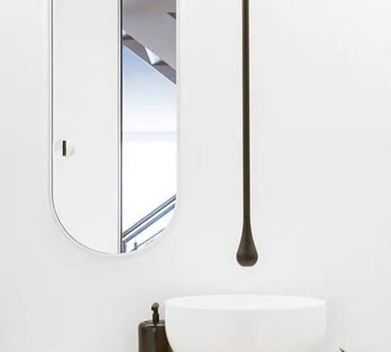 Black Teardrop Ceiling Mixer #202003