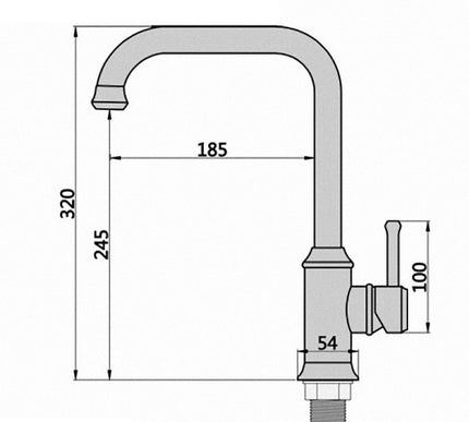 Steam Punk High Arc Kitchen Mixer #201728