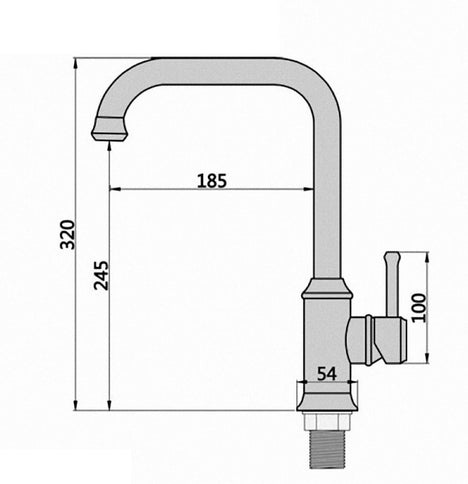 Steam Punk High Arc Kitchen Mixer #201728