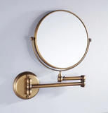 Brass Double Sided Magnification Vanity Mirror - Wall Mount #201819