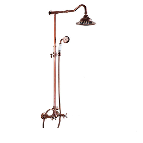 Rose Gold Antique Shower With Ceramic Handle #201727