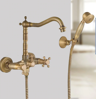 Brass Wall Mount Mixer with hand shower #201783