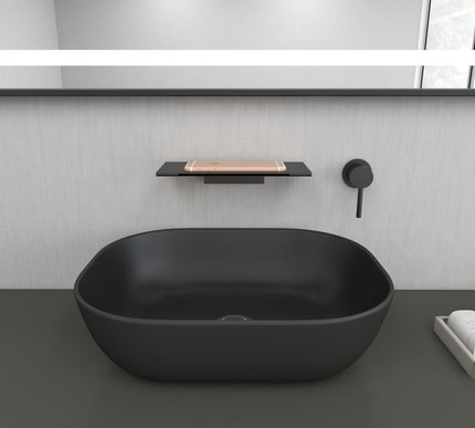 Waterfall Matt Black Basin Mixer #20120