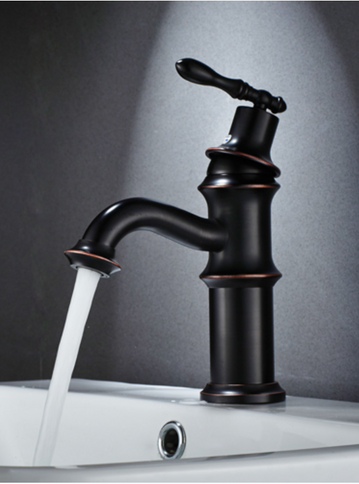Black Retro Victorian Basin Mixer #201752