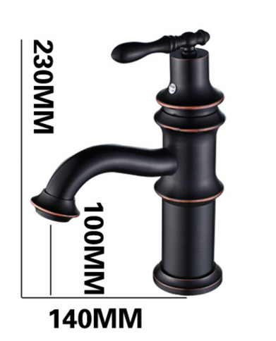 Black Retro Victorian Basin Mixer #201752