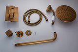 Antique Brass Shower Unit with Ceramic Hand Shower #20161