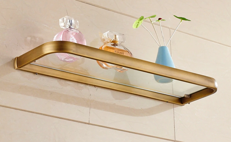 Brass Modern Glass Shelf #201926