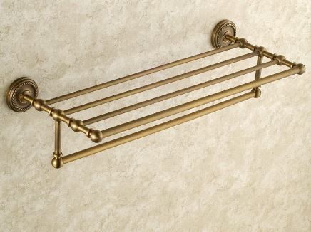 Brass Towel Shelf and Rail #201821