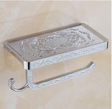 Chrome Embossed Toilet Roll Holder #201814