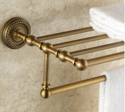 Brass Towel Shelf and Rail #201821
