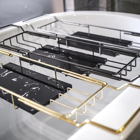 Gold & Black Marble Bath Caddy #20206