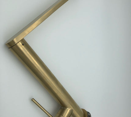 Brushed Gold Modern Pillar Mixer #20125