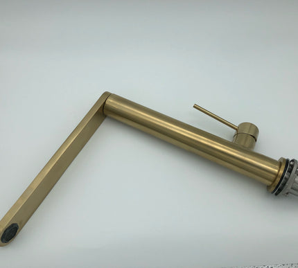 Brushed Gold Modern Pillar Mixer #20125