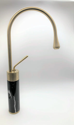 Gold Basin Mixer with Granite Base #20140