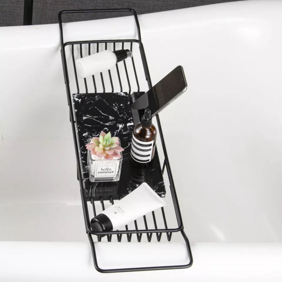 Black Marble Bath Caddy 20207 TIC Bathrooms