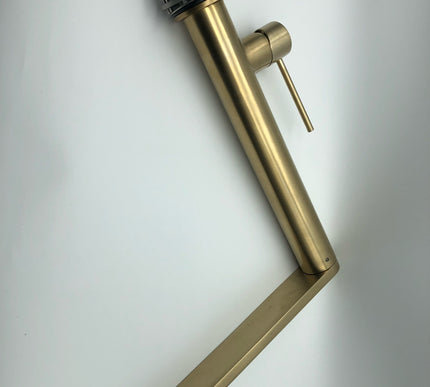 Brushed Gold Modern Pillar Mixer #20125