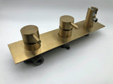 Brushed Gold Modern Bath Mixer With Hand Shower #20126