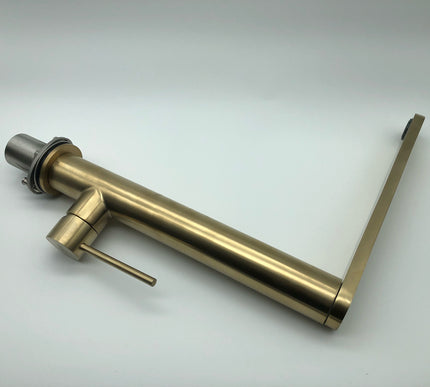 Brushed Gold Modern Pillar Mixer #20125