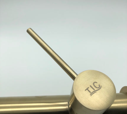 Brushed Gold Modern Pillar Mixer #20125