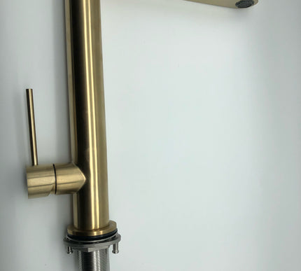 Brushed Gold Modern Pillar Mixer #20125