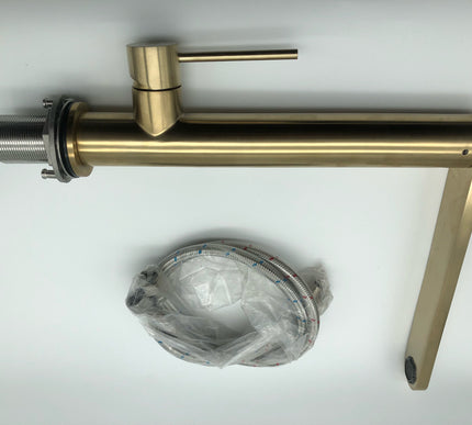 Brushed Gold Modern Pillar Mixer #20125