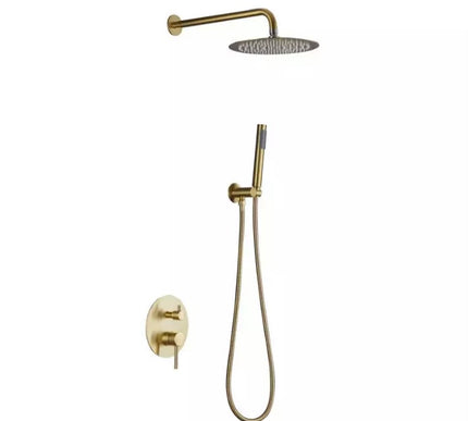 Brushed Gold Modern Concealed Shower with Hand Shower #20211